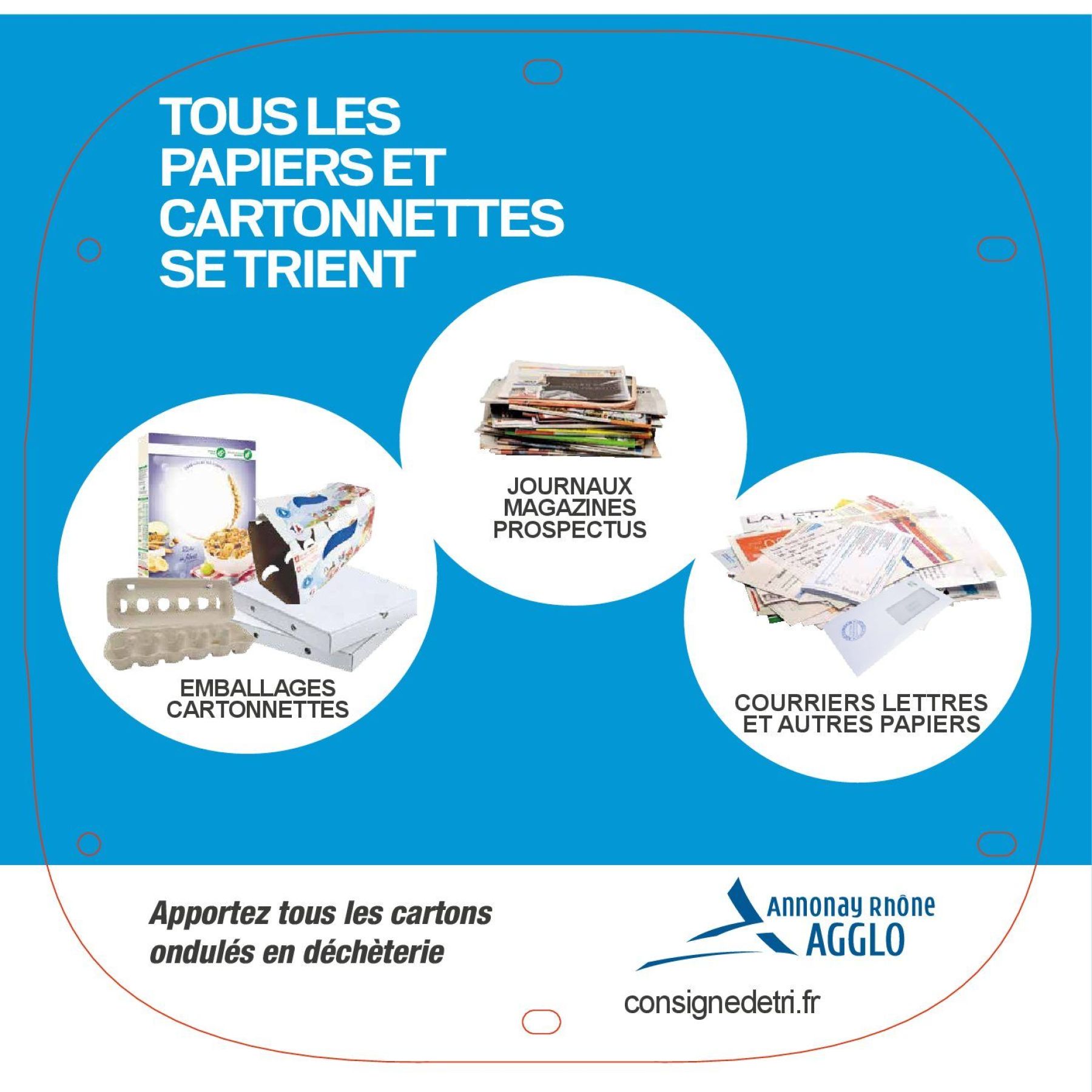 Tri sélectif - bleu