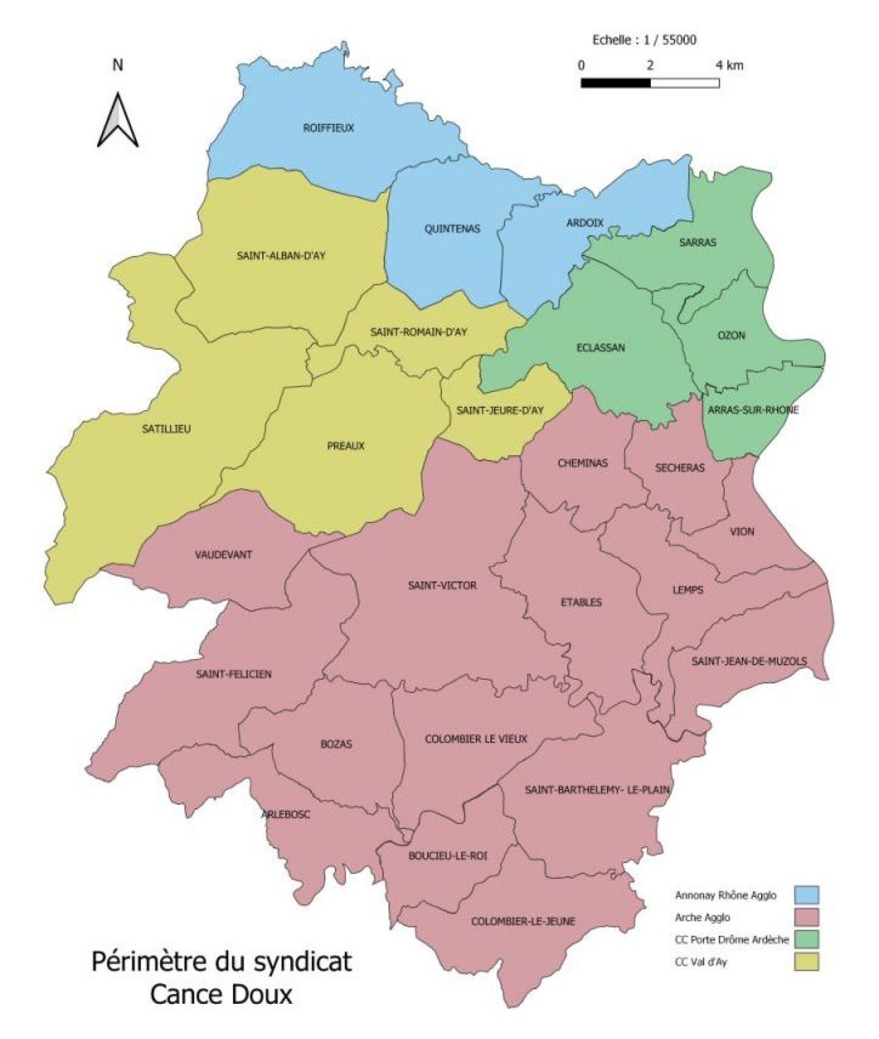 Périmètre Syndicat Cance Doux