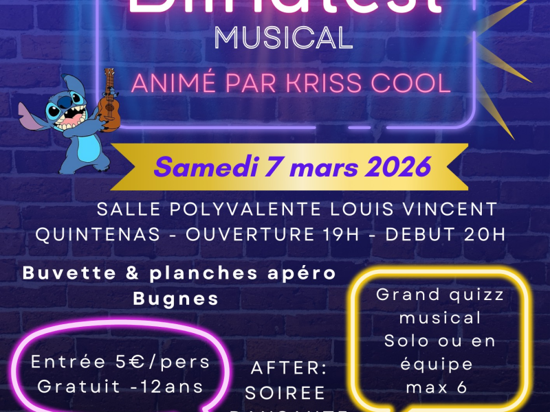 Soirée dansante Blindtest à Quintenas