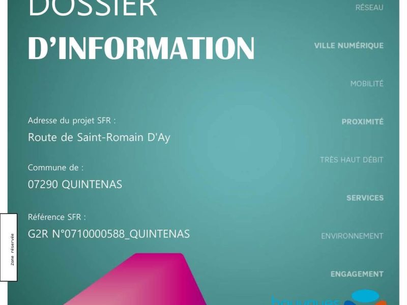 Projet d’installation d’une antenne-relais SFR à quintenas