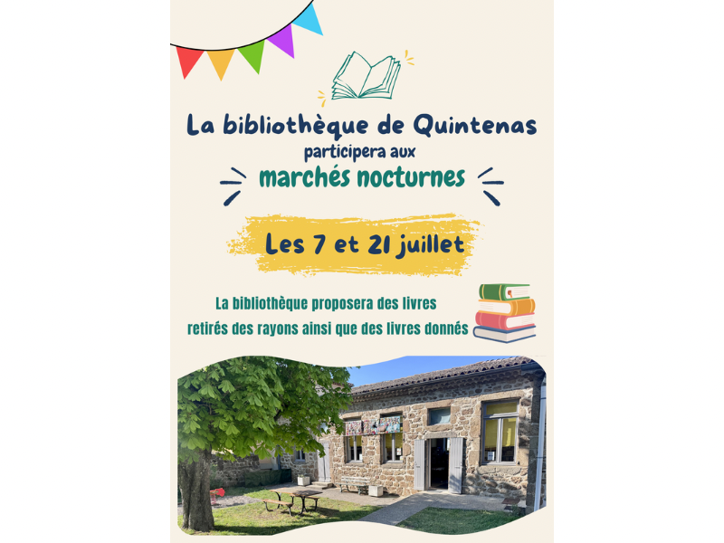 La bibliothèque de Quintenas aux marchés nocturnes